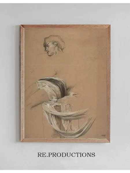 Re.productions Постер Studies of a man’s draped - Herbert James Draper