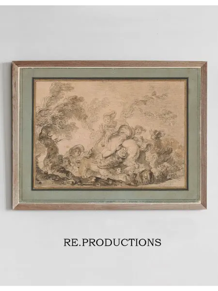 Re.productions Постер The Sudden Gust of Wind - Jean-Honoré Fragonard