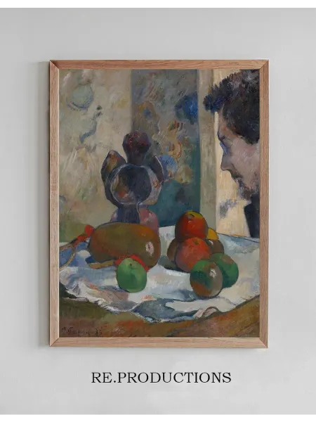 Re.productions Постер Still Life With Profile Of Laval - Paul Gauguin
