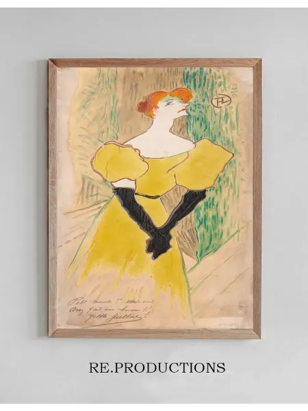 Re.productions Постер Yvette Guilbert - Henri de Toulouse-Lautrec