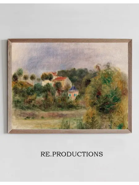Re.productions Постер Houses in a Park (Maisons - Pierre-Auguste Renoir