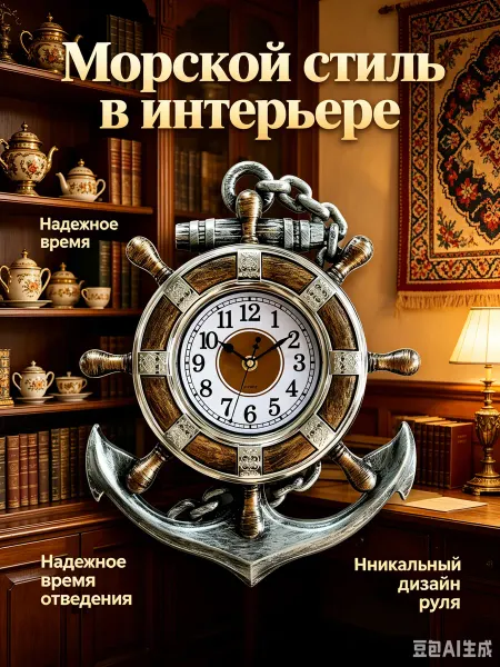 Miaubox Домашние настенные часы в морском стиле