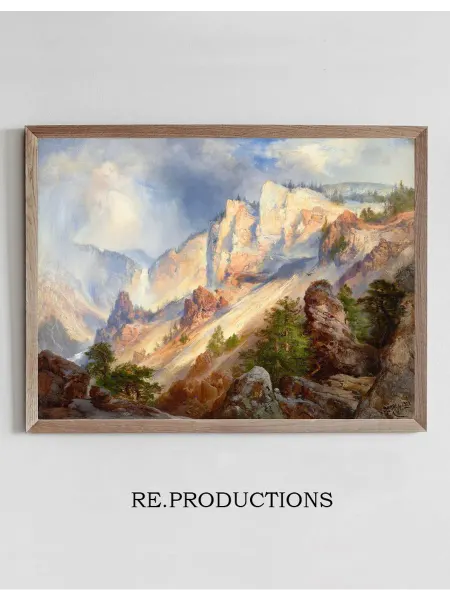 Re.productions Постер A Passing Shower in the Yellowstone - Thomas Moran