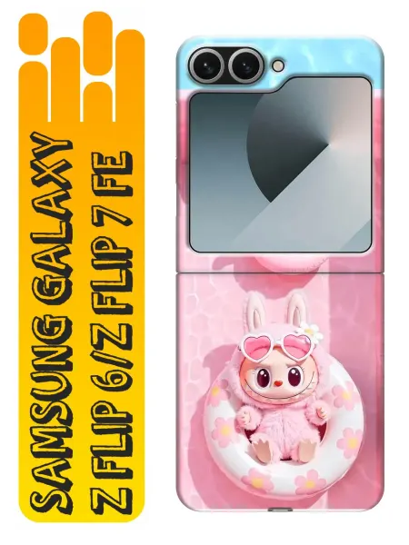 360skin Чехол на Samsung Galaxy Z Flip 6, Z Flip 7 FE Labubu Лабубу