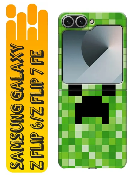360skin Чехол на Samsung Galaxy Z Flip 6, Z Flip 7 FE Minecraft
