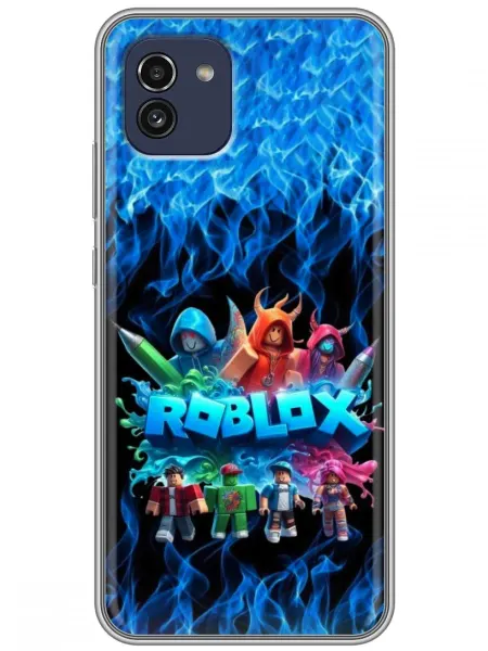 360skin Чехол на Samsung Galaxy A03 Roblox Роблокс