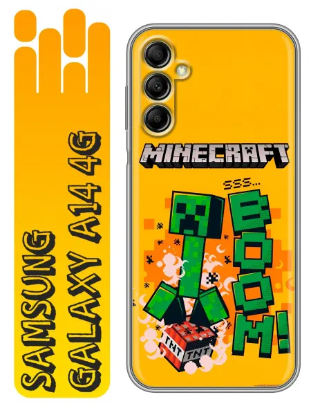 360skin Чехол на Samsung Galaxy A14 Minecraft Скример Майнкрафт