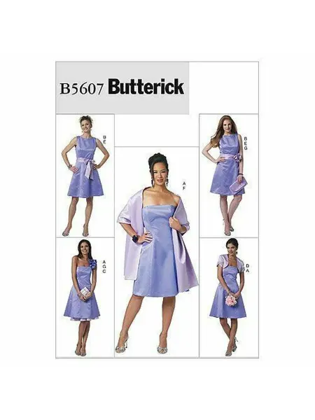 Butterick Выкройка для шитья готовая из Англии B5607Black14-22 Платье