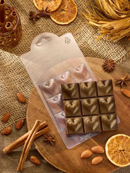 AnyMolds Пластиковая форма для мыла и шоколада Сердца 10*10см