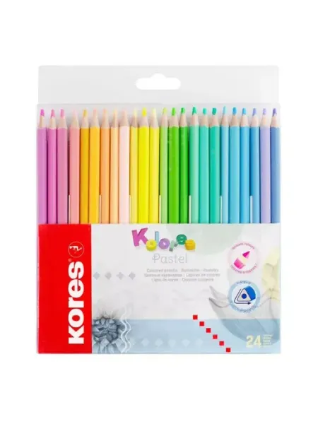 Kores Карандаши цветные Kolores Pastel 24 цвета трехгранные