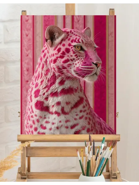 Art on Canvas Леопард Картина по номерам на холсте 40х50 см