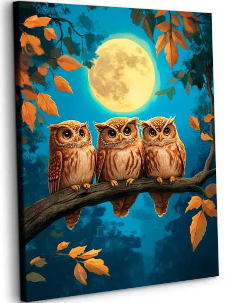 Art on Canvas Милые совята Картина по номерам 40х50 см