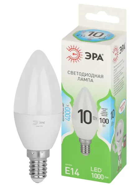 Лампа светодиодная LED B35-10W-840-E14 GL 10Вт свеча яркий