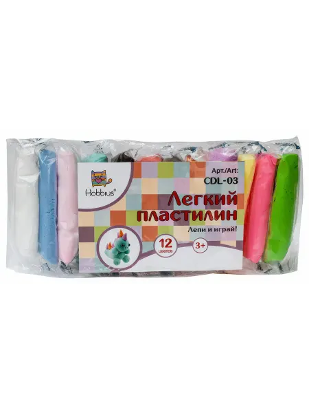 Hobbius Набор для детской лепки Легкий пластилин CDL-03 12
