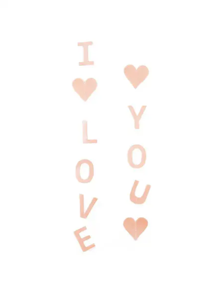 LOVE LAND Гирлянда-подвеска I love you сердца Перламутр 120 см