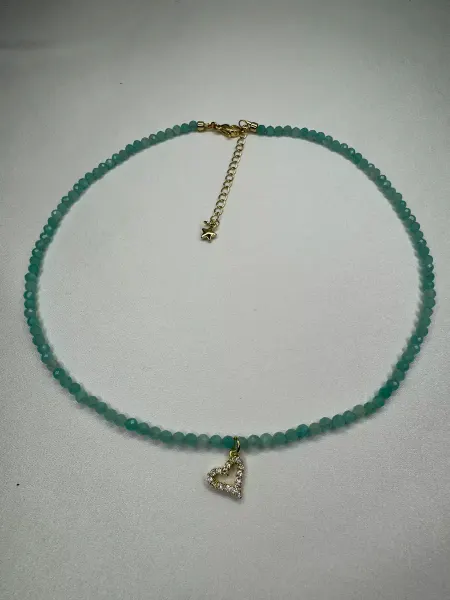 365.jewelry Чокер из Амазонита с сердцем
