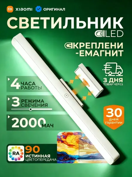 Xiaomi mijia Лампа светодиодная на магните беспроводная