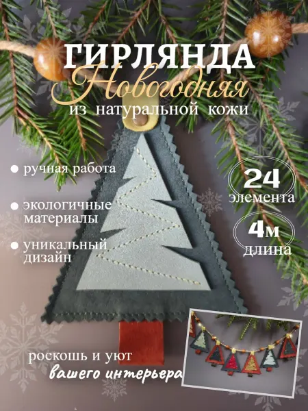 Новогодняя гирлянда на окно и стену