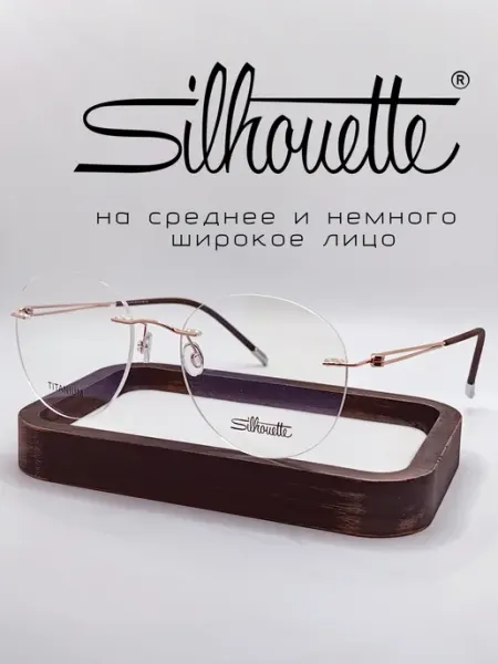 Silhouette' Оправа для очков титановая круглая безободковая Silhouette