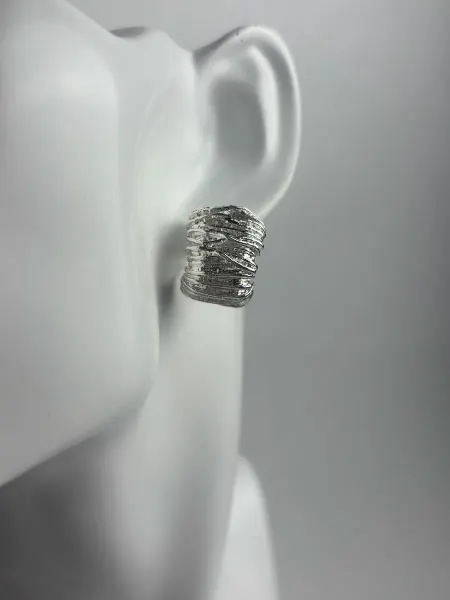 Серьги под серебро бижутерия