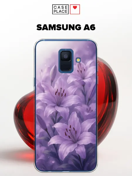 Samsung Чехол на A6 с цветочками