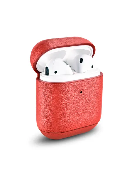 ICarer Чехол из натуральной кожи для наушников Airpods 1 2