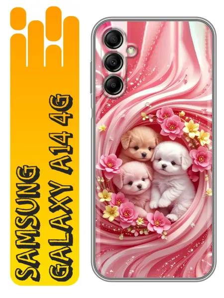 360skin Чехол на Samsung Galaxy A14 Щенята для девочки