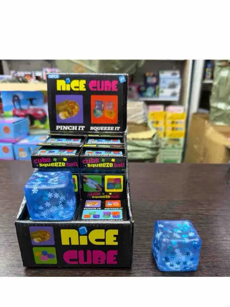 Антистресс вечная пупырка Игрушка-антистресс КУБИК ЛЬДА, 5 см, дисплей