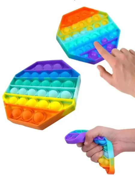 Сенсорная игрушка Pop it. Радужные дорожки