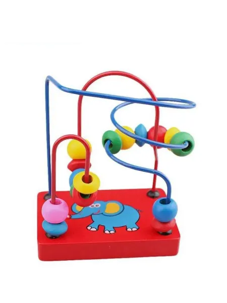 WoodenToys Лабиринт-серпантин "Слоненок" Деревянная развивающая игрушка