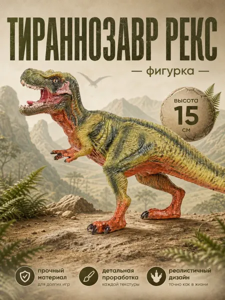 Играем вместе Детская игрушка фигурка Динозавр Тираннозавр Рекс