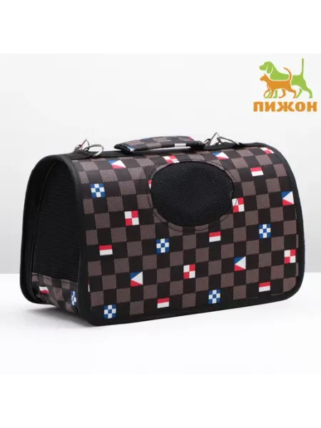 My Sweet Home Переноска для животных S, 37x20x24 см, коричневая