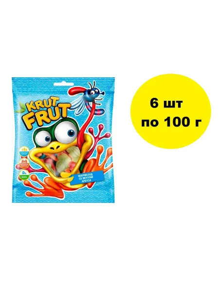 KrutFrut Жевательный мармелад Лягушки, 100 г, 3 шт