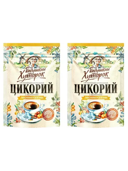 Бабушкин хуторок Цикорий растворимым Лимонник и Облепиха, 100 г, 2 шт