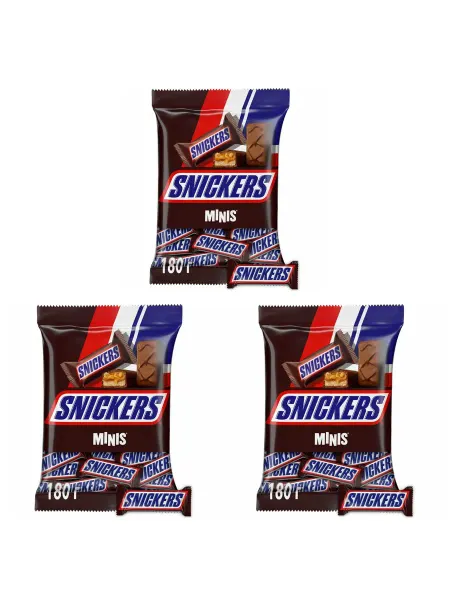 Сникерс Батончик шоколадный Snickers Minis, 180 г