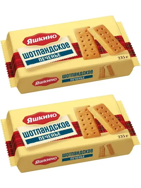 Яшкино Печенье Шотландское, 235 г, 2 уп