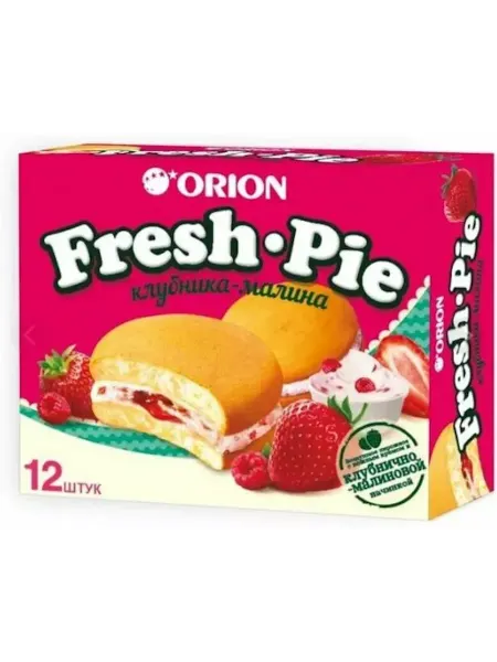 Orion Печенье Fresh Pie Клубника-малина 12 шт по 25 г