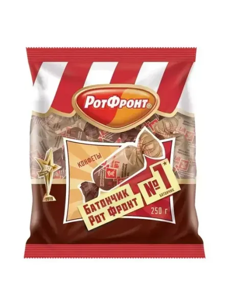 РОТ ФРОНТ Конфеты шоколадные Батончики шоколадно-сливочный вкус 250г