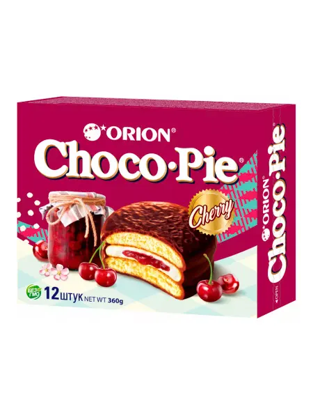 Orion Печенье шоколадное с вишней, 360 г