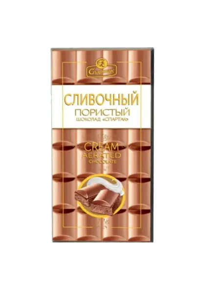 КФ Спартак Шоколад пористый Сливочный, 70г