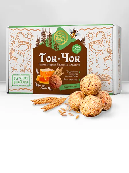Алтын Бай Конфеты из талкана и меда Ток-чок пшеничный, 225 г
