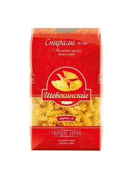 Шебекинские Макаронные изделия Спирали, 450 г