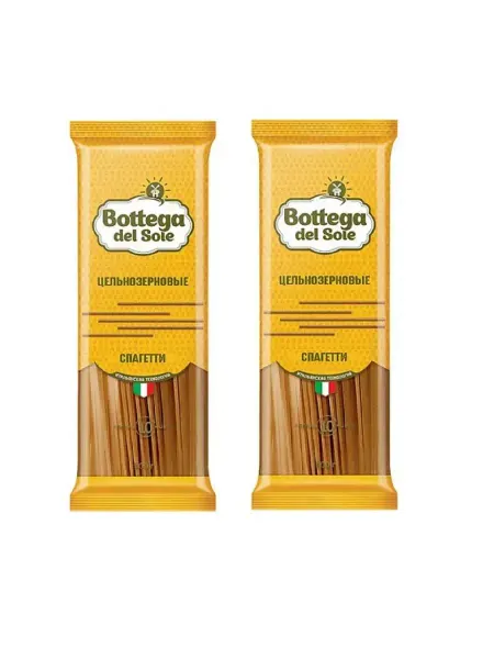 Bottega del sole Цельнозерновые макароны Спагетти, 500г, 2 шт