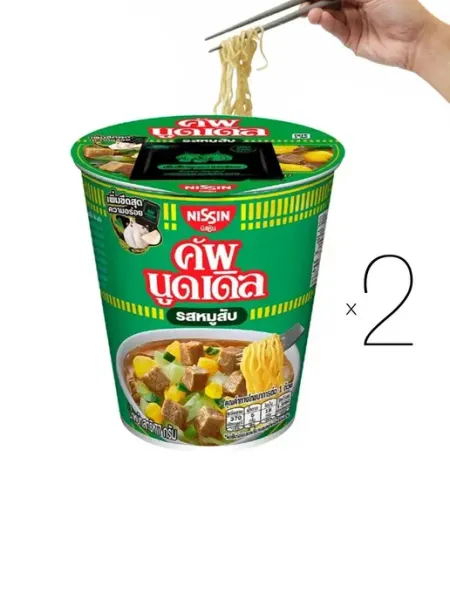 Nissin Cup Noodles Лапша Cup Noodles острая со свининой 2 шт