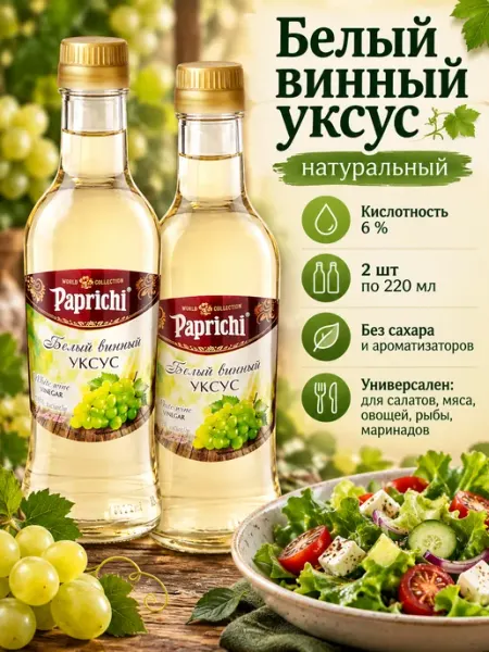 Sen Soy Premium Белый и красный винный уксус 2 шт по 220 мл