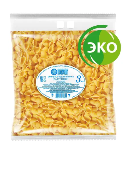 МЕЛЬКОМБИНАТ Макаронные изделия. Ракушки 3 кг