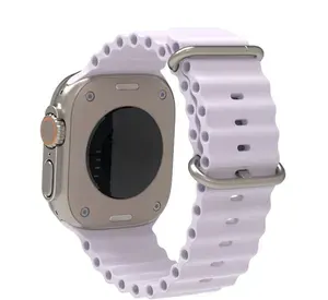 Силиконовый ремешок для Apple Watch 38мм/40mm/41mm/ браслет ремешок для фитнес трекера эпл вотч, сиреневый фиолетовый