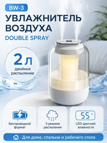 Shuma Беспроводной увлажнитель BW3 с 2 spray, 2 л