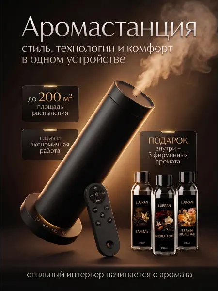 Аромастанция для дома ультразвуковая с подсветкой
