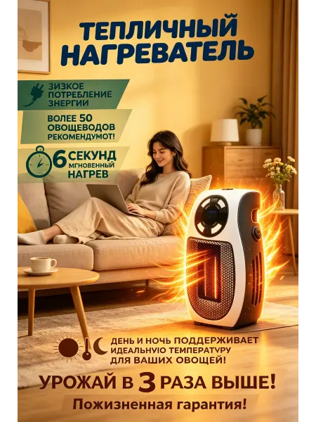 Инфракрасный обогреватель для теплицы и комнатных растений